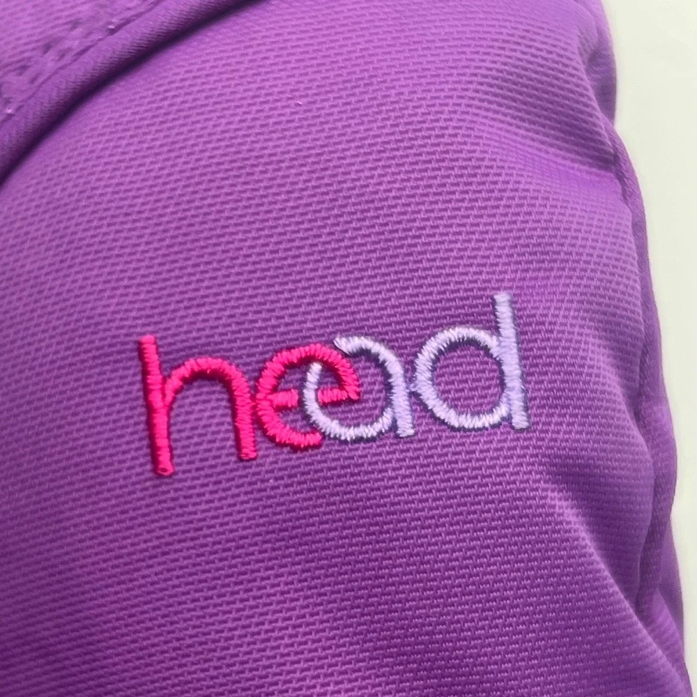 Head Kids Purple Pink Side Zipper Faux Fur Lined Winter‎ Mittens Size XS